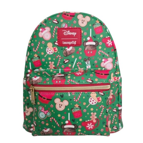 Loungefly Disney Mickey Mouse Holiday Sweets Treats Mini Backpack NWT - Picture 8 of 8